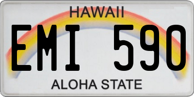 HI license plate EMI590