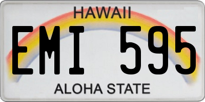 HI license plate EMI595