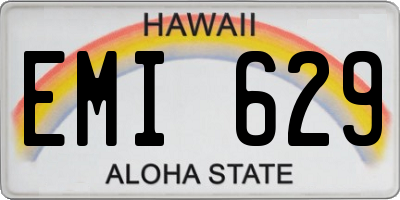 HI license plate EMI629