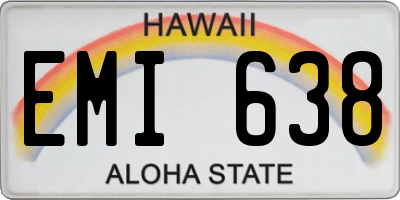 HI license plate EMI638