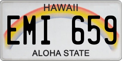 HI license plate EMI659