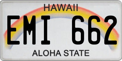HI license plate EMI662