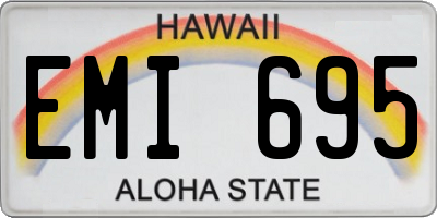 HI license plate EMI695