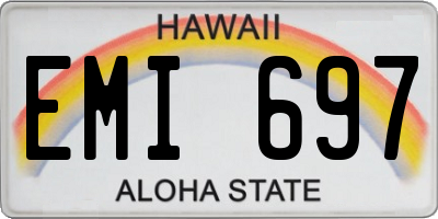 HI license plate EMI697