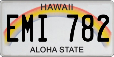 HI license plate EMI782
