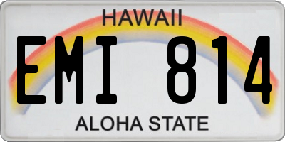 HI license plate EMI814