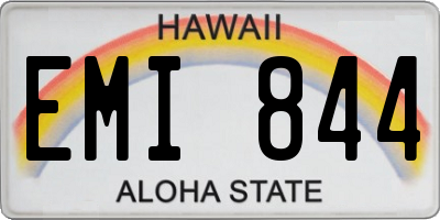 HI license plate EMI844