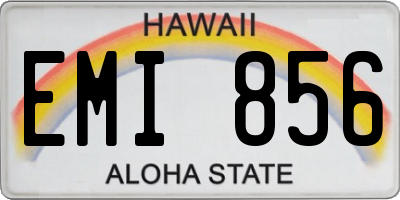 HI license plate EMI856