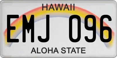 HI license plate EMJ096