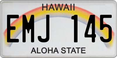 HI license plate EMJ145
