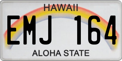 HI license plate EMJ164