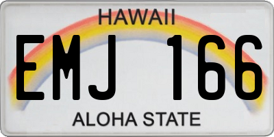 HI license plate EMJ166