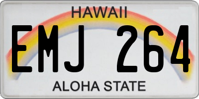 HI license plate EMJ264