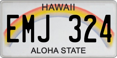 HI license plate EMJ324