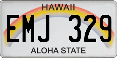 HI license plate EMJ329