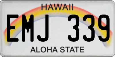 HI license plate EMJ339