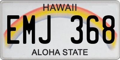 HI license plate EMJ368