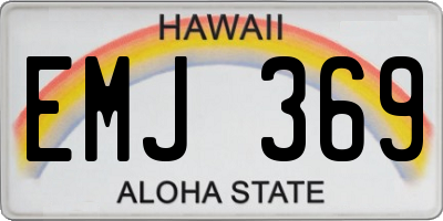 HI license plate EMJ369