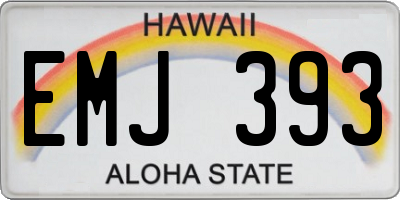 HI license plate EMJ393