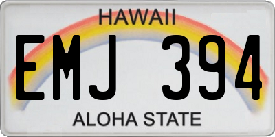 HI license plate EMJ394