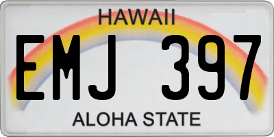 HI license plate EMJ397