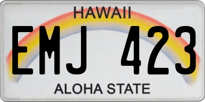 HI license plate EMJ423