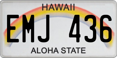 HI license plate EMJ436