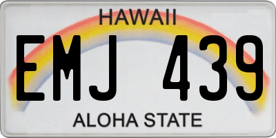 HI license plate EMJ439