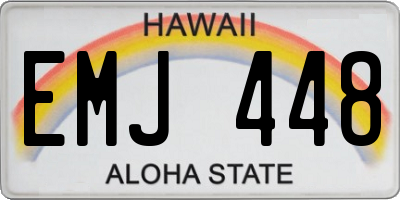 HI license plate EMJ448