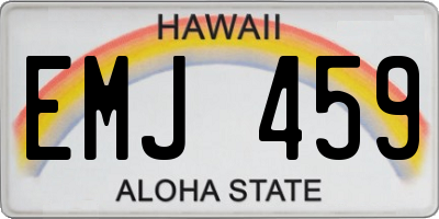 HI license plate EMJ459