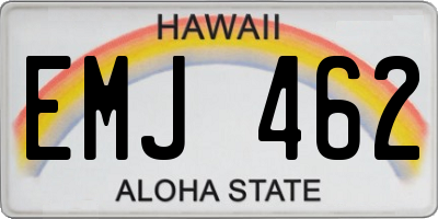 HI license plate EMJ462