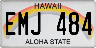 HI license plate EMJ484