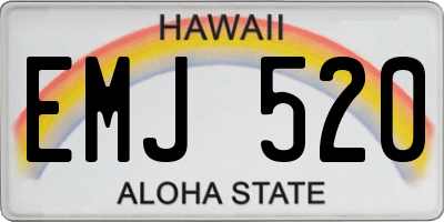HI license plate EMJ520