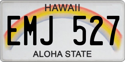 HI license plate EMJ527