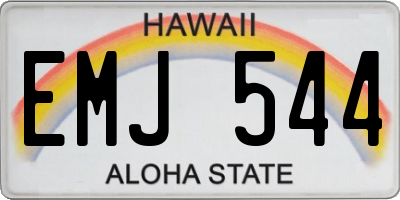 HI license plate EMJ544