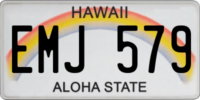 HI license plate EMJ579