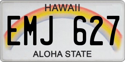 HI license plate EMJ627