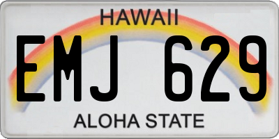 HI license plate EMJ629