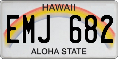 HI license plate EMJ682