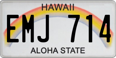 HI license plate EMJ714
