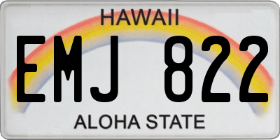 HI license plate EMJ822