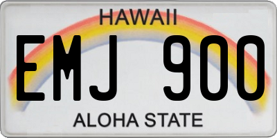 HI license plate EMJ900