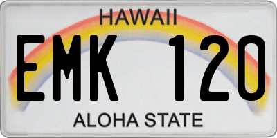 HI license plate EMK120