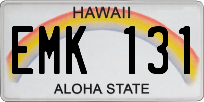 HI license plate EMK131