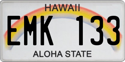 HI license plate EMK133