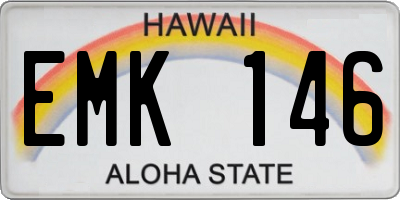 HI license plate EMK146