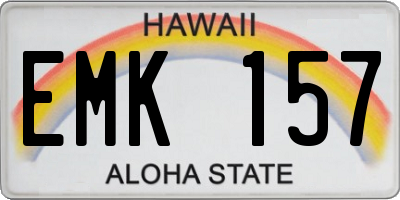 HI license plate EMK157