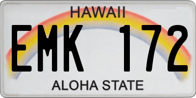 HI license plate EMK172