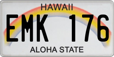 HI license plate EMK176