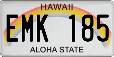 HI license plate EMK185